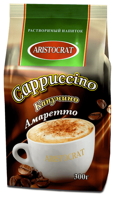 Кофе растворимый Aristocrat Капучино Амаретто, пакет, 300 г - фотография № 1