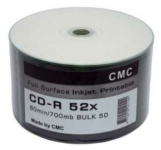 Диск CD-R CMC, 700 Mb, 52x, 50 шт. , bulk