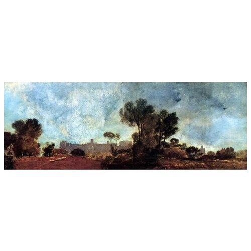 фото Репродукция на холсте виндзорский замок из солт-хилл тёрнер уильям 83см. x 30см. твой постер