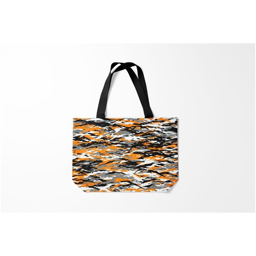 фото Сумка-шоппер / 46х35 см / тренды / милитари тигровый камуфляж burnettie