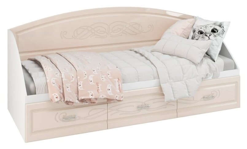 фото Кровать-диван Венеция КРЗЯ-080 (Белый/глянец жемчуг)