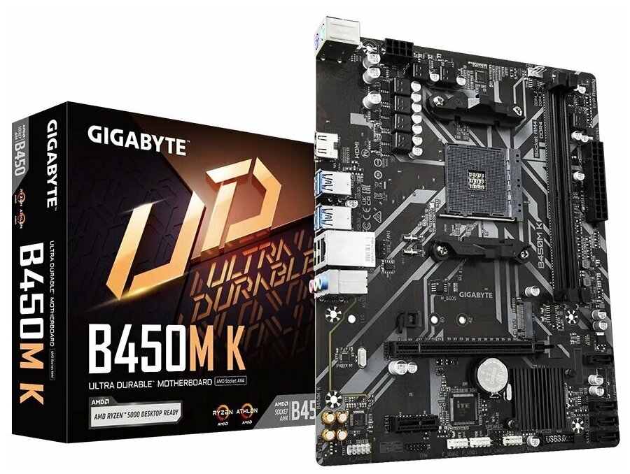 Материнская плата GIGABYTE B450M K (rev 10)