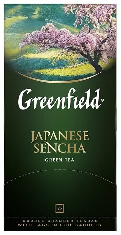 Greenfield чай зеленый пакетированный Japanese Sencha 2г*25п - фотография № 5