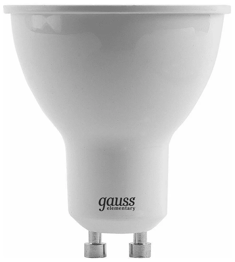 Gauss Elementary MR16 GU10 11W(850lm) 4100K 4K 56x50 матов, пластик 13621