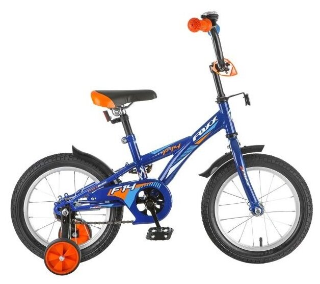 Велосипед FOXX 14", F, синий, защита А-тип, коротк