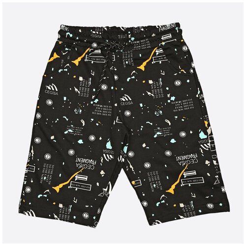 фото Шорты трикотажные с принтом и карманами - черный - 11 лет cegisa