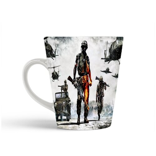 фото Кружка-латте coolpodarok battlefield bad company 2 vietnam три солдата вертолёты авто