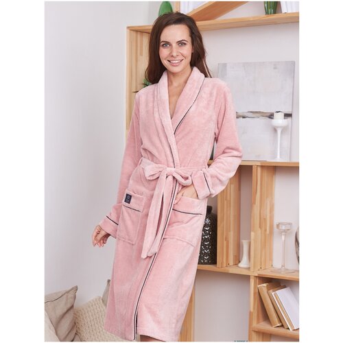 фото Бамбуковый халат trendy розовый m vien