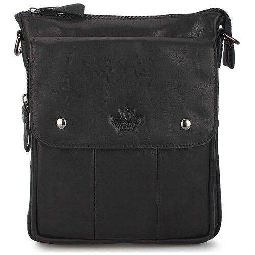 Сумка  планшет ZZNICK повседневная, натуральная кожа, черный