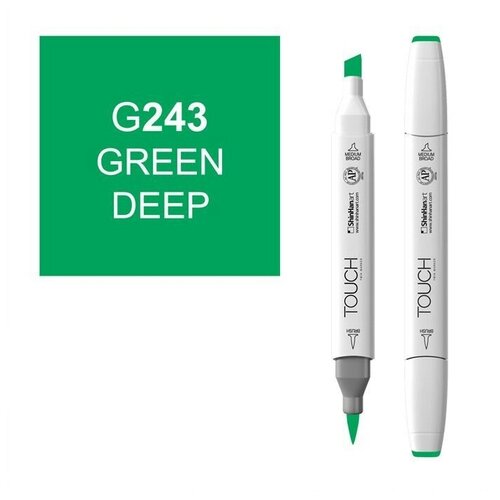 Маркер Touch Twin Brush 243 глубокий зеленый G243