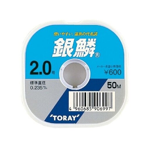 Toray, Леска Ginrin, 50м, #1.0 toray монолеска ginrin lets 50м 0 8 0 148мм