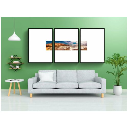 фото Набор модулных постеров для интерьера "калифорния, сан диего, утес" 60x90 см. в тубусе, без рамки lotsprints