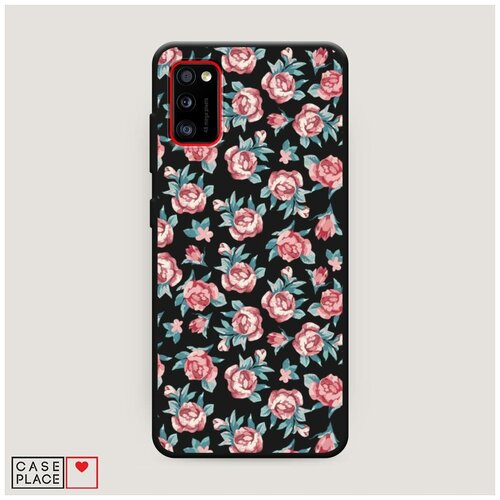 фото Чехол силиконовый матовый samsung galaxy a41 мелкие розы рисунок case place