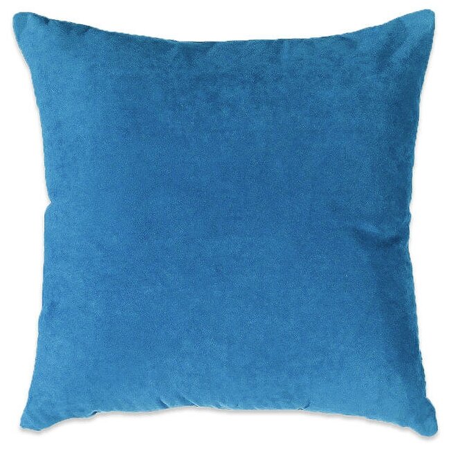Декоративная подушка DecorBazar, 42х42 см, мебельный велюр, Сине-голубая