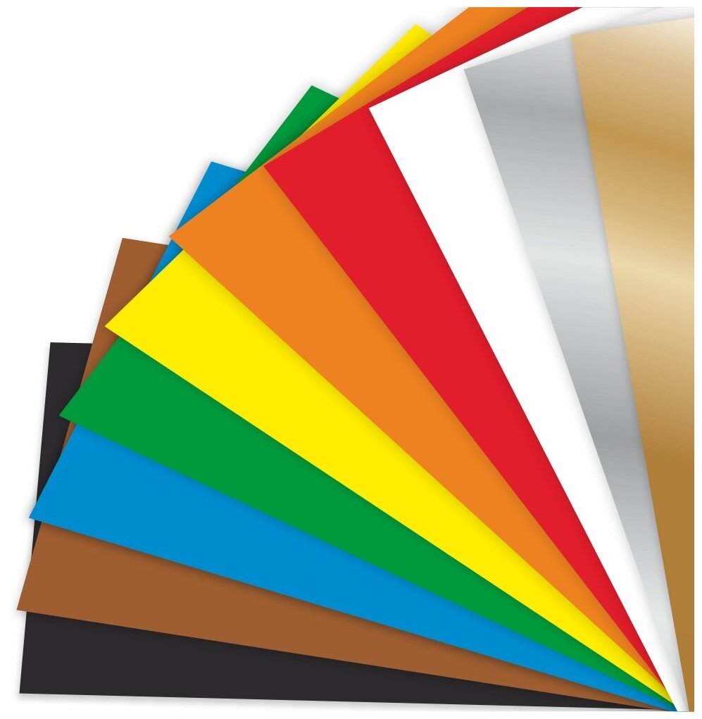 Цветной картон Теремок Лилия Холдинг, A4, 10 л, 10 цв.