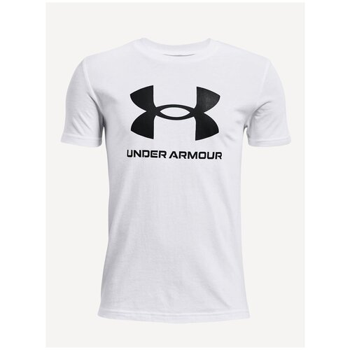 Футболка Under Armour, размер YMD, белый футболка с длинным рукавом under armour boys mvp power sleeve t дети 1319020 035 ymd