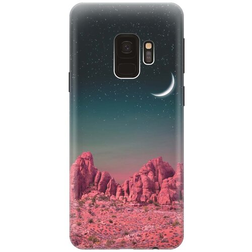 GOSSO Ультратонкий силиконовый чехол-накладка для Samsung Galaxy S9 с принтом Месяц над розовыми горами gosso ультратонкий силиконовый чехол накладка для samsung galaxy a6 2018 с принтом месяц над розовыми горами