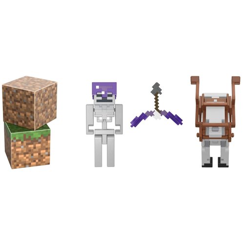 фото Игровой набор mattel minecraft gtt55 битва скелета на лошади