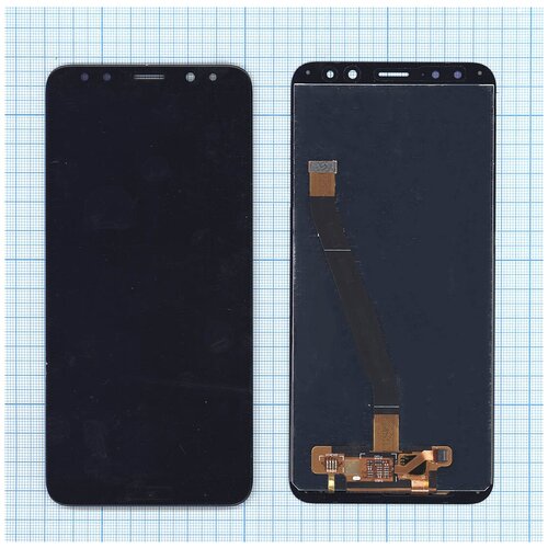 Дисплей (экран) в сборе с тачскрином для Huawei Nova 2i, Mate 10 Lite черный (Premium LCD) шестерня средняя люкс l01 l03