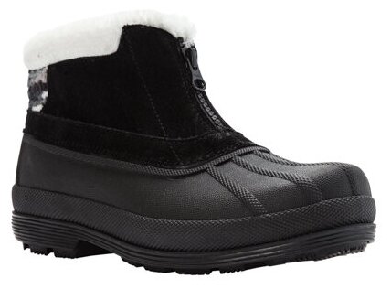Ботинки  PROPET, зимние, натуральная замша, полнота 8, водонепроницаемые, высокие, укрепленный мысок, размер 10W, черный
