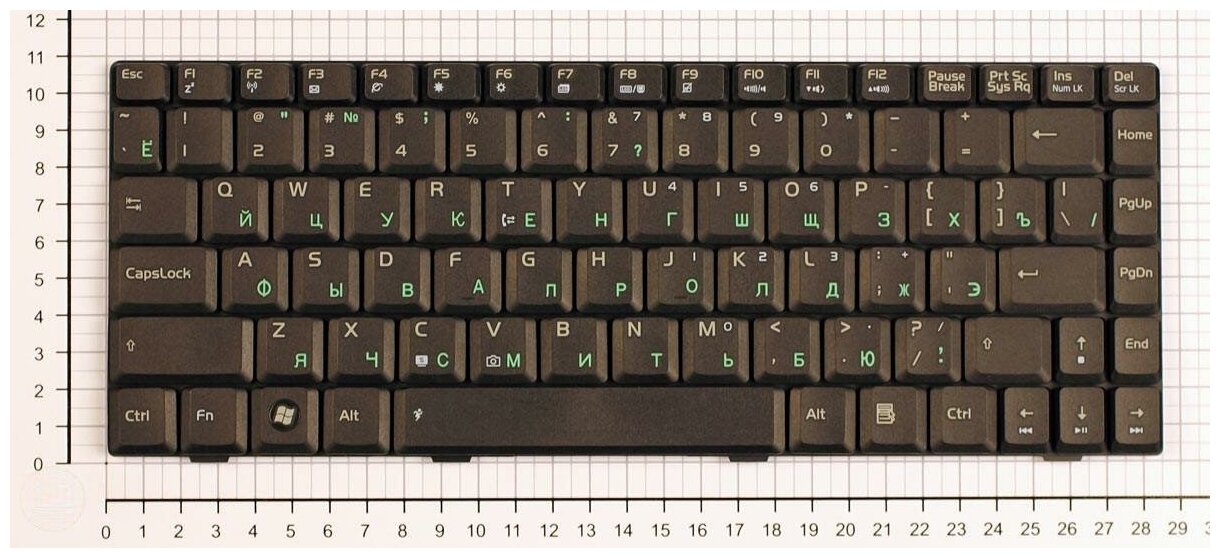 Клавиатура для ноутбука Asus U6Vc Черная без рамки