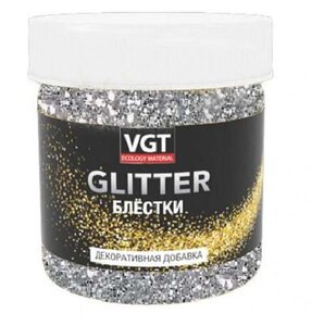 Декоративное покрытие VGT Pet Glitter, серебро, 0.05 кг