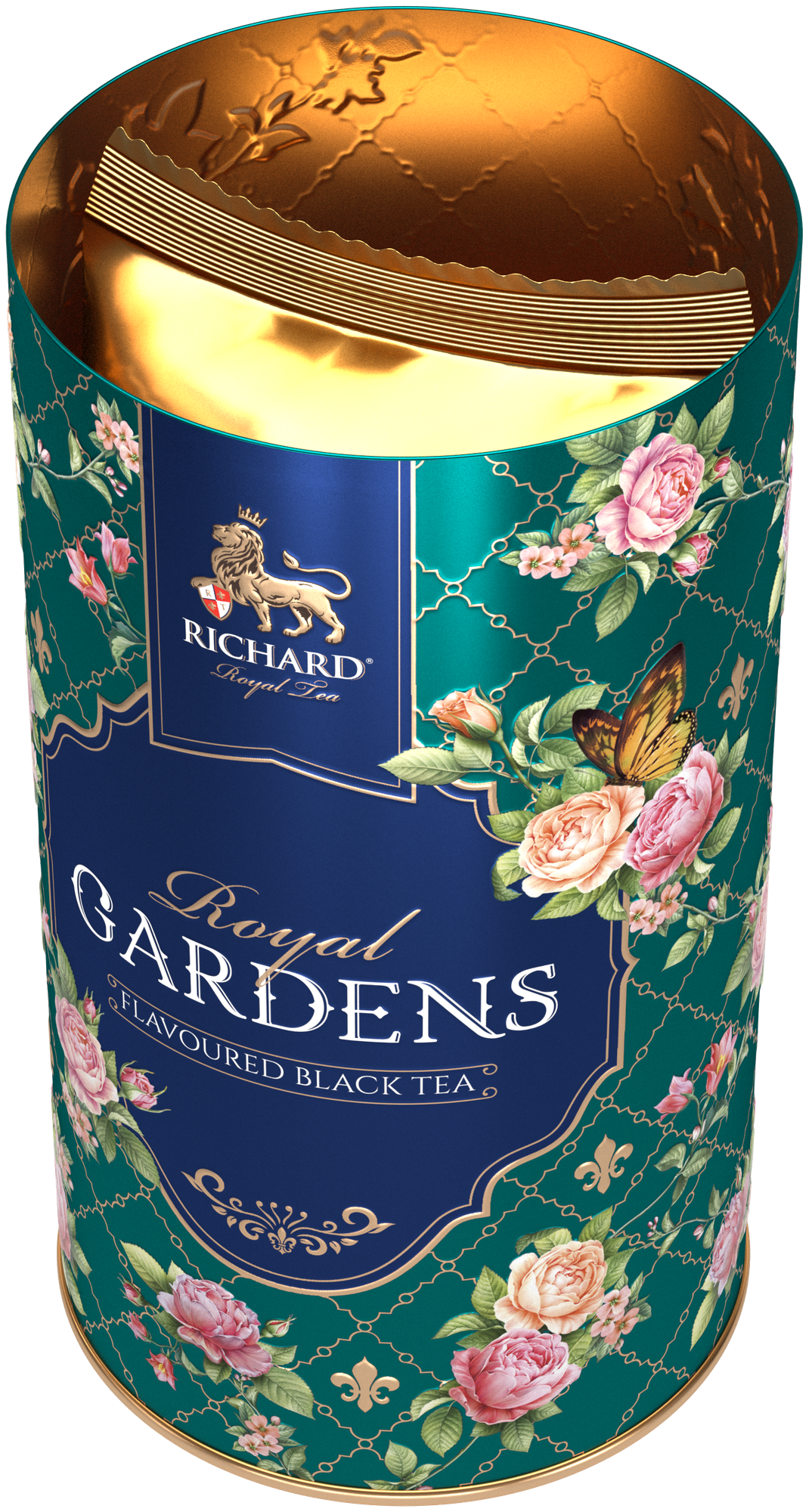 Чай RICHARD "ROYAL GARDENS зеленый" черный ароматизированный крупнолистовой, 80 гр - фотография № 2