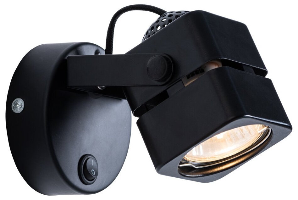 Светильник спот Arte Lamp Misam A1315AP-1BK, GU10, кол-во ламп:1шт, Черный