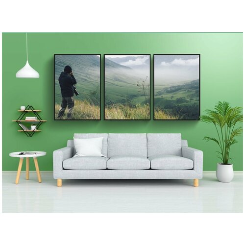 фото Набор модулных постеров для интерьера "фотограф, мы пошли, бром" 60x90 см. в тубусе, без рамки lotsprints