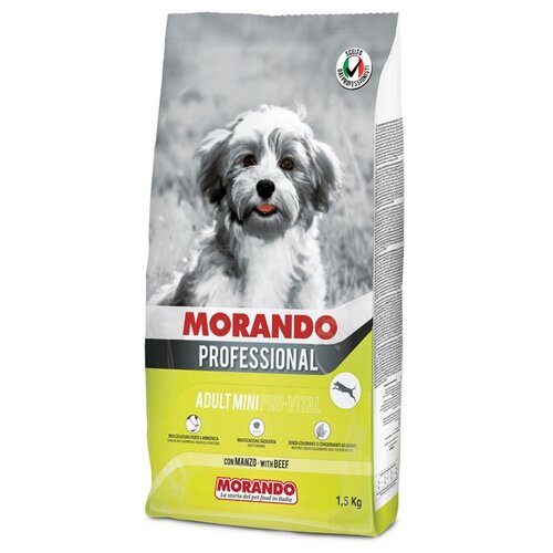 Morando Professional Cane PRO VITAL сухой корм для взрослых собак мелких пород с говядиной - 1,5 кг