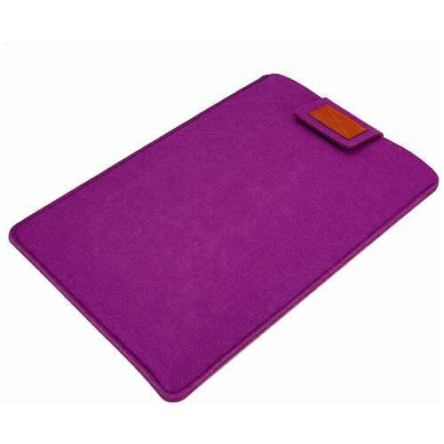 чехол конверт войлочный для ноутбука 13 14 дюймов размер 36 24 2 см фиолетовый Чехол войлочный на липучке для ноутбука 13-14 дюймов, размер 34-25-2 см, фиолетовый