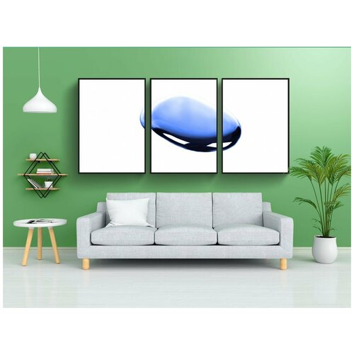 фото Набор модулных постеров для интерьера "уронить, вода, задний план" 60x90 см. в тубусе, без рамки lotsprints