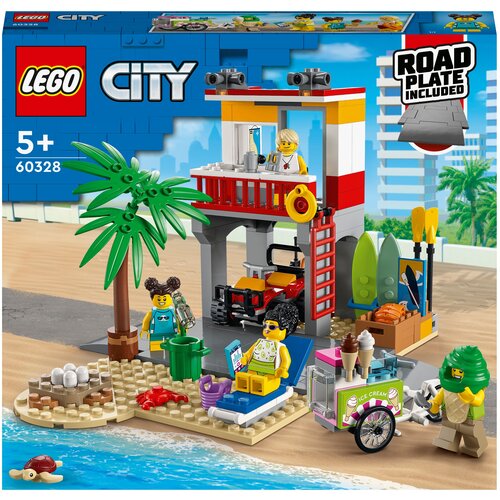 Конструктор LEGO City Community 60328 Пост спасателей на пляже, 211 дет. конструктор lego city пост спасателей на пляже