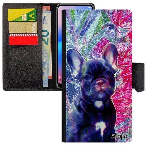 фото Противоударный чехол-книжка на телефон // samsung galaxy s7 edge // "бульдог" телохранитель животные, utaupia, фуксия