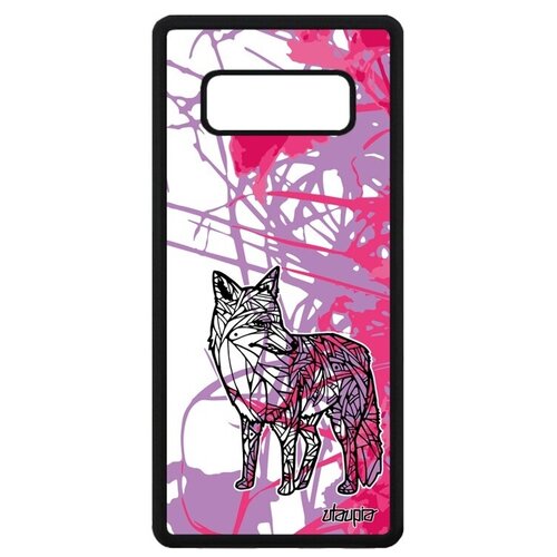 фото Красивый чехол на телефон // samsung galaxy note 8 // "лиса" хищник дизайн, utaupia, розовый