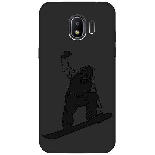 Матовый чехол Snowboarding для Samsung Galaxy J2 (2018) / Самсунг Джей 2 2018 с эффектом блика черный матовый чехол meaning w для samsung galaxy j2 2018 самсунг джей 2 2018 с 3d эффектом черный