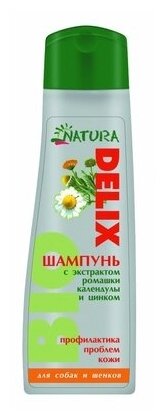 Бионикс Зоошампунь Natura Delix BIO профилактика проблем кожи, для собак и щенков, 250 мл 510124, 0,27 кг, 54218