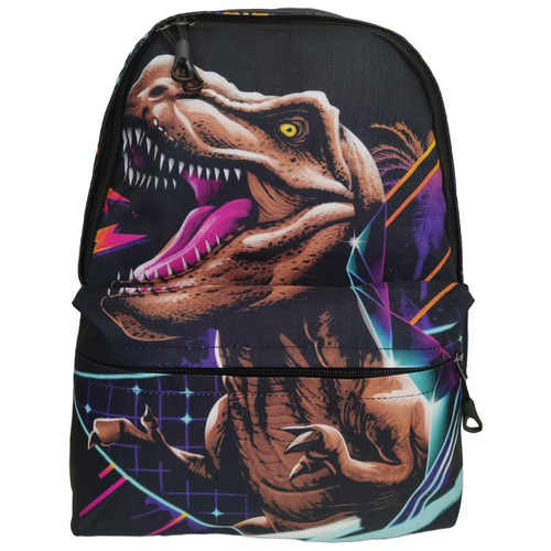 Рюкзак дошкольный с динозавром. Рюкзак с динозавром. Черный