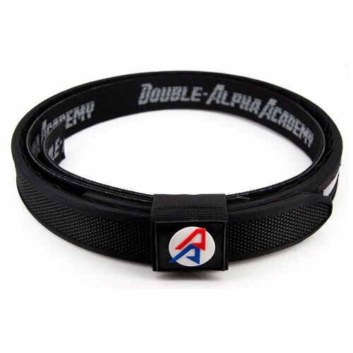 Ремень Double-Alpha Academy, черный double loop canvas belt casual pants canvas belt double loop buckle youth pants belt