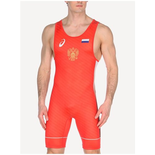 Трико мужское борцовское ASICS 2081A022 0023 WRESTLING SUIT, размер XL, красный