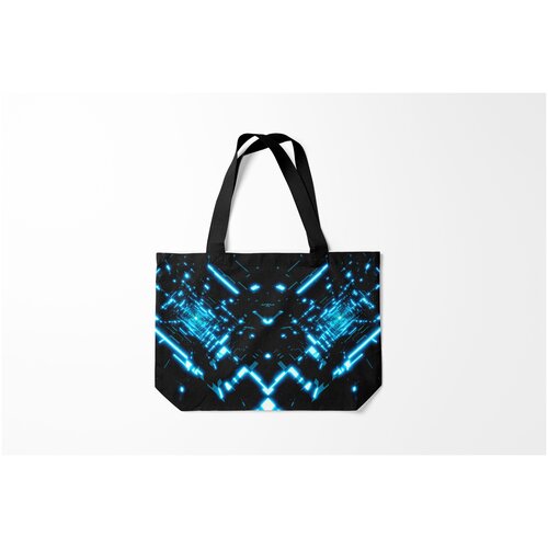 фото Сумка-шоппер / 46х35 см / неоновые принты / разные neon lights burnettie
