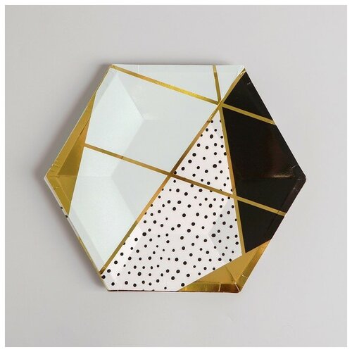 фото Тарелка бумажная "мятная роскошь", 23 см, набор 6 шт. yandex market