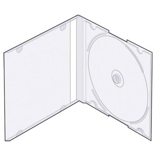 фото Бокс для cd/dvd дисков vs cd-box slim/5, прозрачный, 1шт. (slim/5)