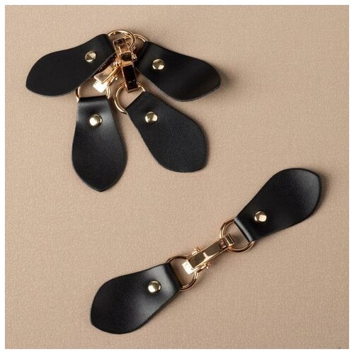 Застёжка-клевант 155 3 см 3 шт цвет чёрныйзолотой2 шт 805₽