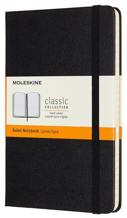 Блокнот Moleskine Classic Medium 115х180, 120 листов QP050, 6 шт., черный