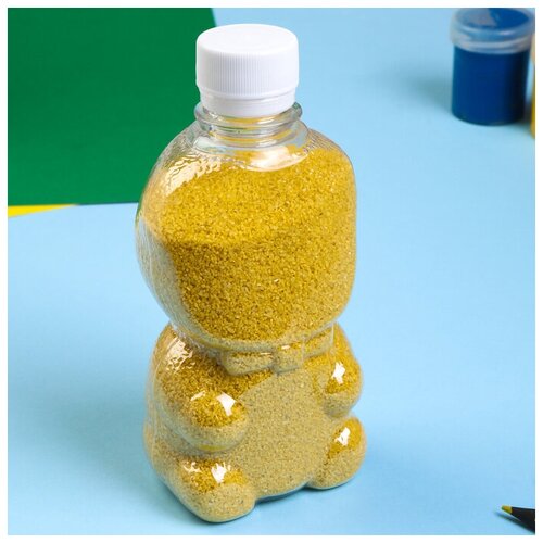 Песок цветной в бутылках Желтый 500 гр