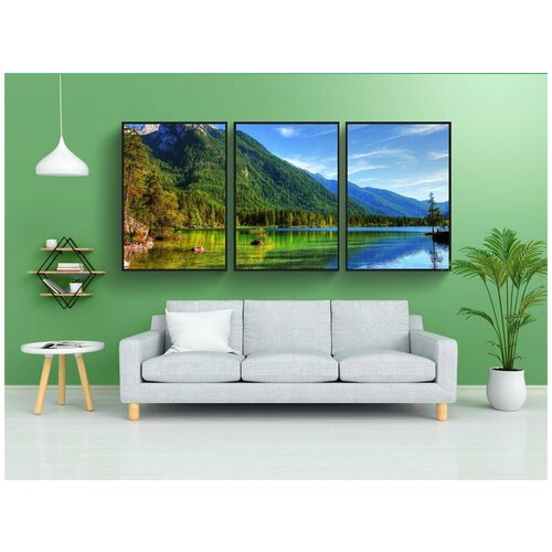 фото Набор модулных постеров для интерьера "рамзау, хинтерзее, бавария" 60x90 см. в тубусе, без рамки lotsprints