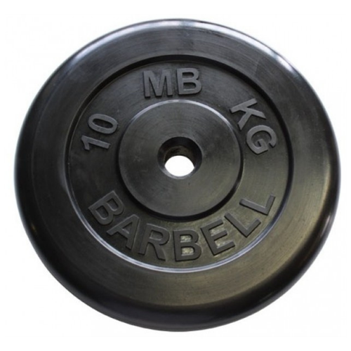 10 кг диск (блин) MB Barbell (черный) 31 мм.