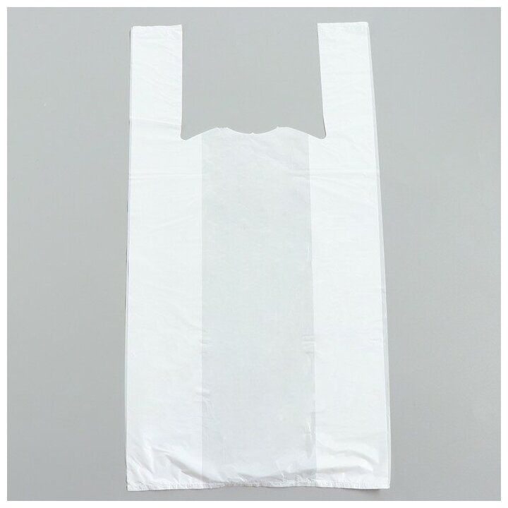 Пакет "Белый" полиэтиленовый, майка, 38 х 70 см, 13 мкм