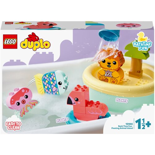 Конструктор LEGO DUPLO Creative Play 10966 Приключения в ванной: плавучий остров для зверей, 20 дет.